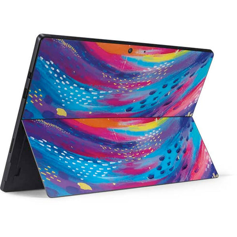 Etta Vee Rainbow Wave Brush Stroke Surface Pro 7 Skin
