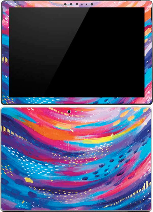 Etta Vee Rainbow Wave Brush Stroke Surface Pro (2017) Skin