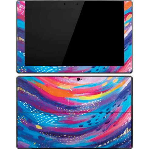 Etta Vee Rainbow Wave Brush Stroke Surface Pro Tablet Skin