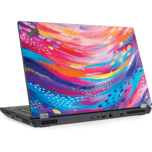 Etta Vee Rainbow Wave Brush Stroke Lenovo ThinkPad Skin