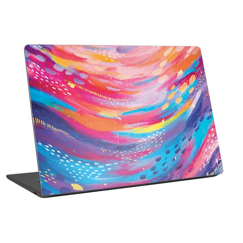 Etta Vee Rainbow Wave Brush Stroke Universal Laptop 11in (8.8 x 6.2in) Skin