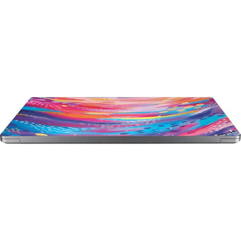 Etta Vee Rainbow Wave Brush Stroke Universal Laptop 11in (8.8 x 6.2in) Skin