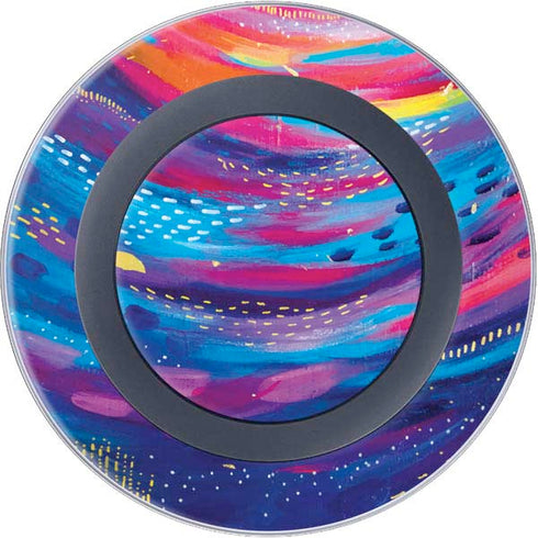 Etta Vee Rainbow Wave Brush Stroke Wireless Charger Skin