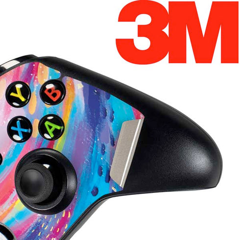 Etta Vee Rainbow Wave Brush Stroke Xbox One Controller Skin