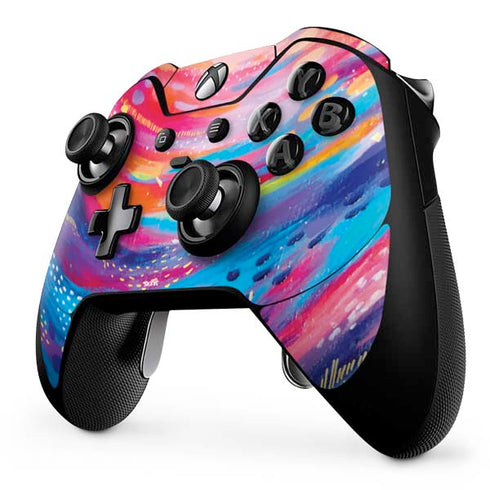 Etta Vee Rainbow Wave Brush Stroke Xbox One Elite Controller Skin