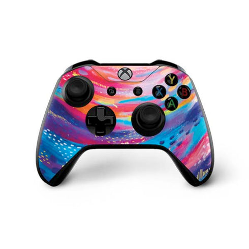 Etta Vee Rainbow Wave Brush Stroke Xbox One X Controller Skin