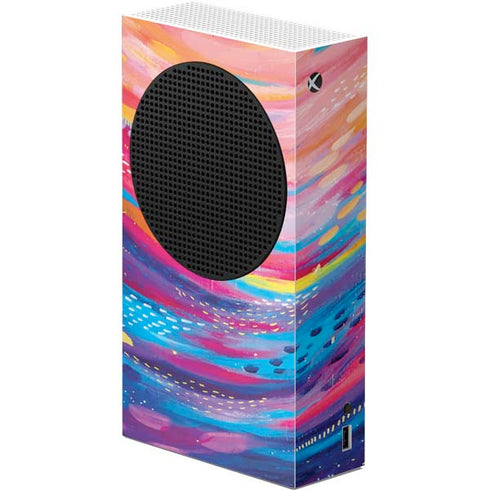 Etta Vee Rainbow Wave Brush Stroke Xbox Series S Console Skin
