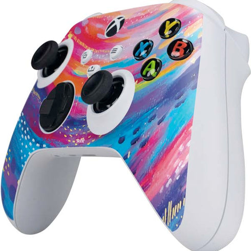 Etta Vee Rainbow Wave Brush Stroke Xbox Series S Controller Skin