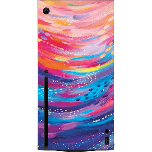 Etta Vee Rainbow Wave Brush Stroke Xbox Series X Console Skin