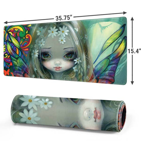 Rainbow Winged Yoga Fairy by Jasmine Becket-Griffith Gaming Mouse Pad