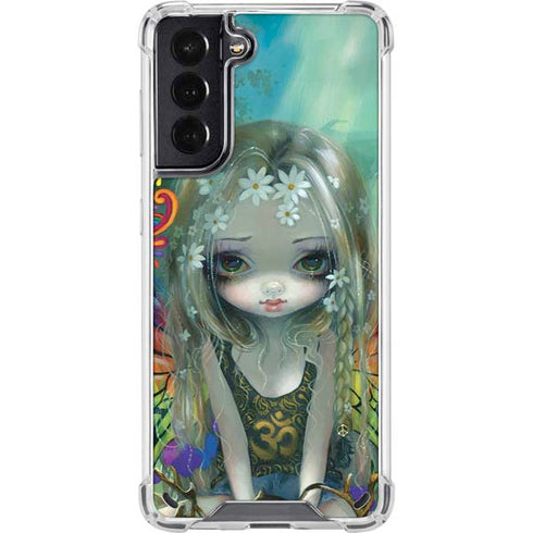 Rainbow Winged Yoga Fairy by Jasmine Becket-Griffith Galaxy S21 5G Clear Case