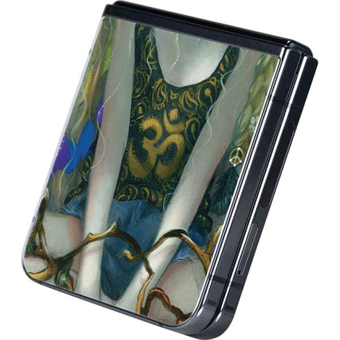 Rainbow Winged Yoga Fairy by Jasmine Becket-Griffith Galaxy Z Flip5 5G Skin