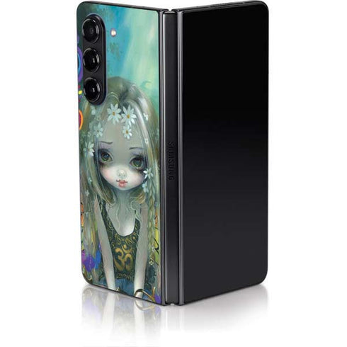 Rainbow Winged Yoga Fairy by Jasmine Becket-Griffith Galaxy Z Fold5 5G Skin