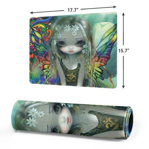 Rainbow Winged Yoga Fairy by Jasmine Becket-Griffith Gaming Mouse Pad