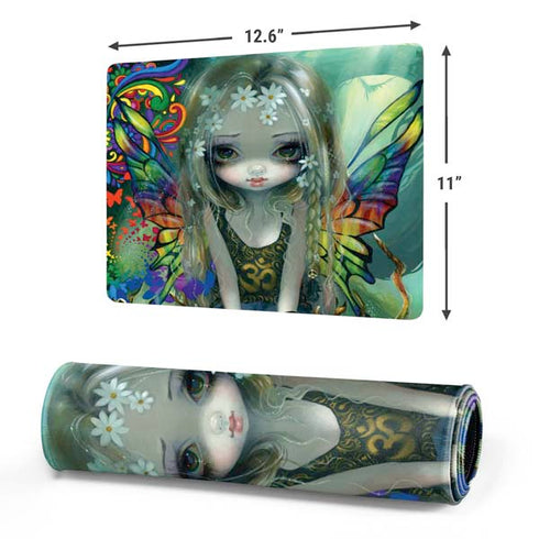 Rainbow Winged Yoga Fairy by Jasmine Becket-Griffith Gaming Mouse Pad