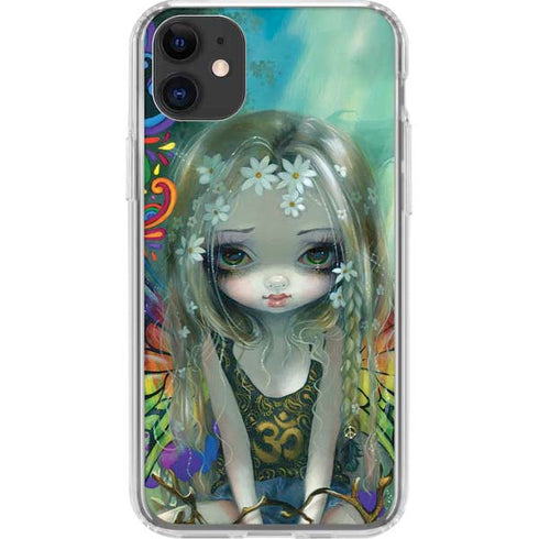 Rainbow Winged Yoga Fairy by Jasmine Becket-Griffith iPhone 11 Clear Case