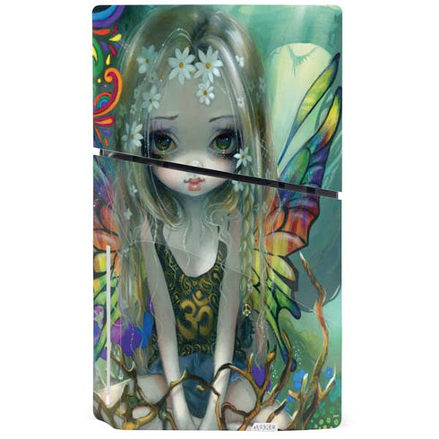 Rainbow Winged Yoga Fairy by Jasmine Becket-Griffith PS5 Slim Disk Console Skin