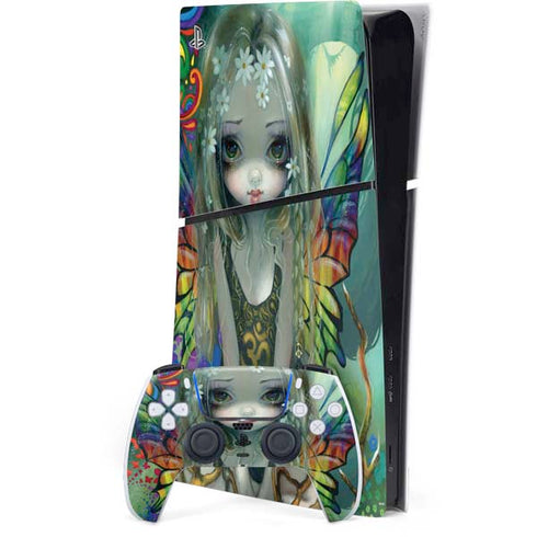 Rainbow Winged Yoga Fairy by Jasmine Becket-Griffith PS5 Slim Digital Edition Bundle Skin