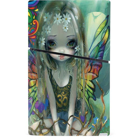 Rainbow Winged Yoga Fairy by Jasmine Becket-Griffith PS5 Slim Digital Edition Bundle Skin