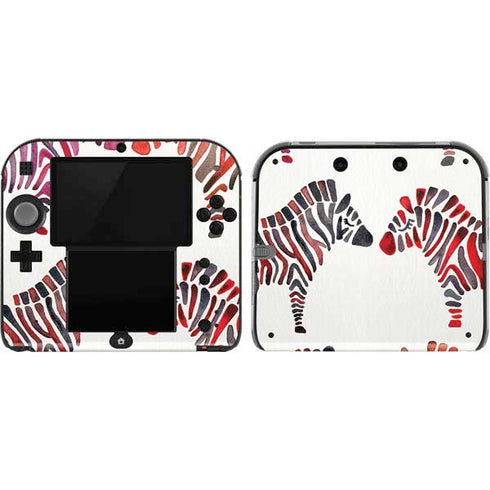 Cat Coq Rainbow Zebras Nintendo 2DS Skin
