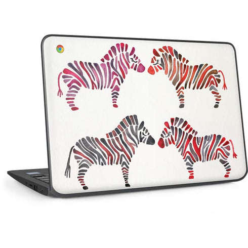 Rainbow Zebras by Cat Coq HP Chromebook Skin