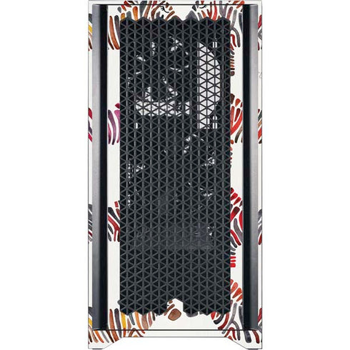 Cat Coq Rainbow Zebras Corsair 4000D Tempered Glass Mid-Tower ATX Case Skin