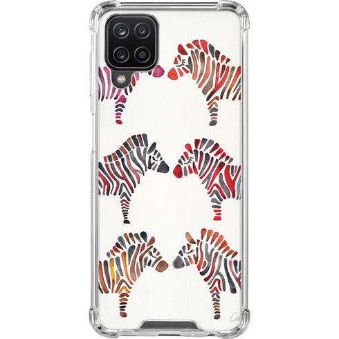Cat Coq Rainbow Zebras Galaxy A12 Clear Case