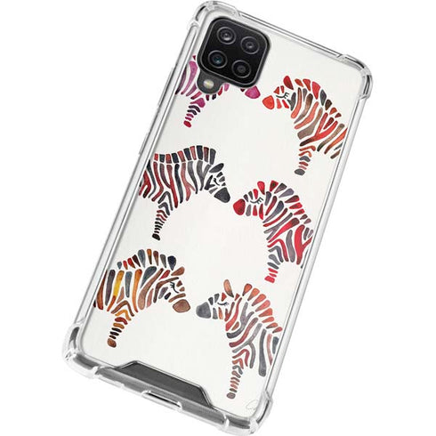 Cat Coq Rainbow Zebras Galaxy A12 Clear Case