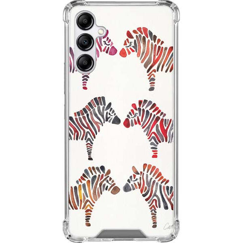Cat Coq Rainbow Zebras Galaxy A14 5G Clear Case