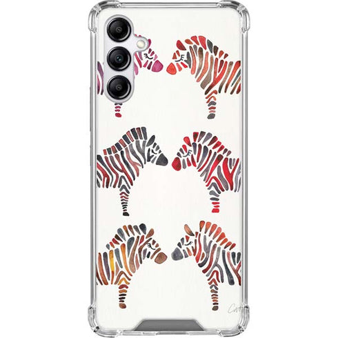 Rainbow Zebras by Cat Coq Galaxy A15 5G Clear Case