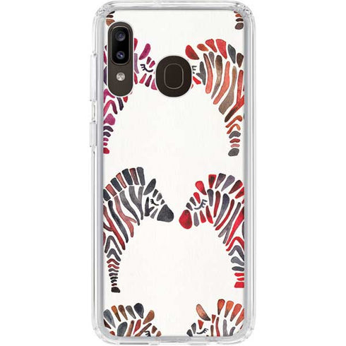 Cat Coq Rainbow Zebras Galaxy A20 Clear Case