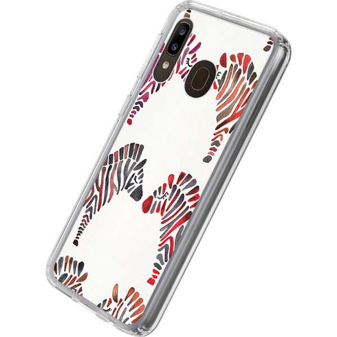 Cat Coq Rainbow Zebras Galaxy A20 Clear Case