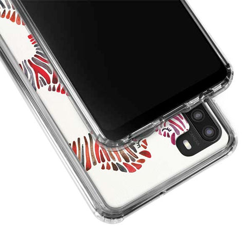 Cat Coq Rainbow Zebras Galaxy A21 Clear Case