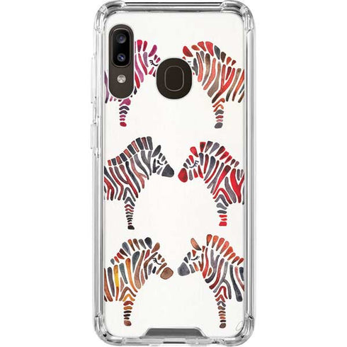Cat Coq Rainbow Zebras Galaxy A30 Clear Case