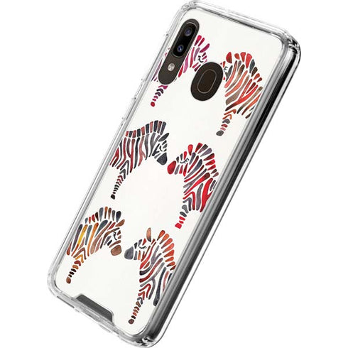 Cat Coq Rainbow Zebras Galaxy A30 Clear Case