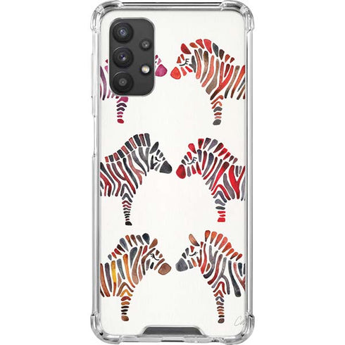 Cat Coq Rainbow Zebras Galaxy A32 5G Clear Case