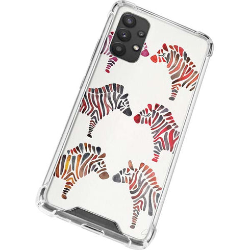 Cat Coq Rainbow Zebras Galaxy A32 5G Clear Case