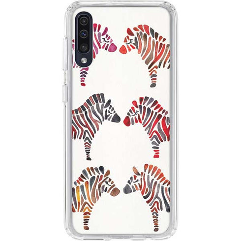 Cat Coq Rainbow Zebras Galaxy A50 Clear Case