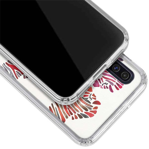 Cat Coq Rainbow Zebras Galaxy A50 Clear Case