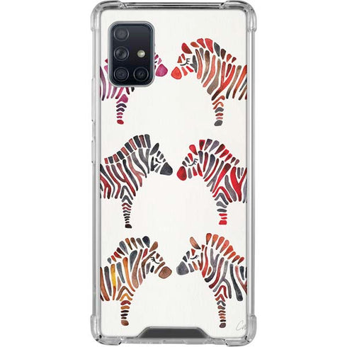 Cat Coq Rainbow Zebras Galaxy A51 5G Clear Case