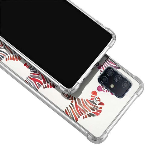 Cat Coq Rainbow Zebras Galaxy A51 5G Clear Case