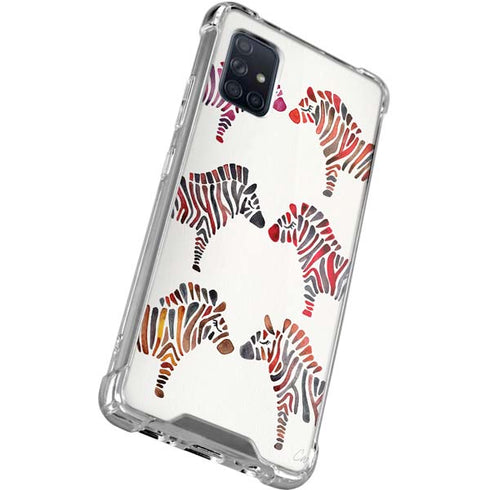 Cat Coq Rainbow Zebras Galaxy A51 5G Clear Case