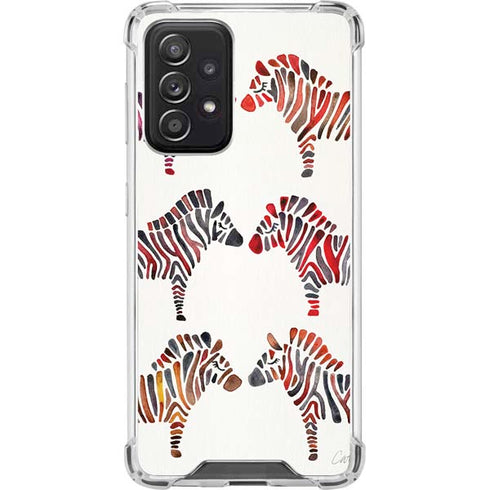 Cat Coq Rainbow Zebras Galaxy A52 5G Clear Case
