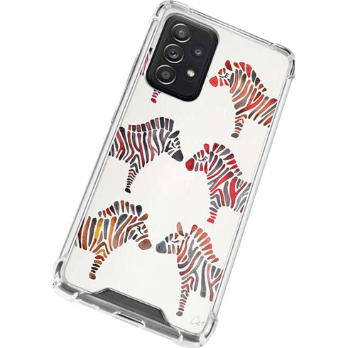 Cat Coq Rainbow Zebras Galaxy A52 5G Clear Case