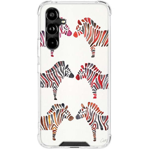 Rainbow Zebras by Cat Coq Galaxy A54 5G Clear Case