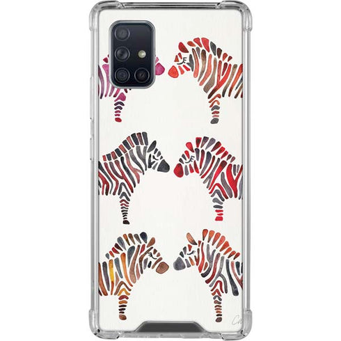 Cat Coq Rainbow Zebras Galaxy A71 5G Clear Case