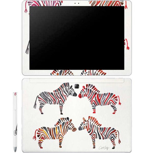 Cat Coq Rainbow Zebras Galaxy Book 12in Skin