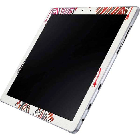Cat Coq Rainbow Zebras Galaxy Book 12in Skin