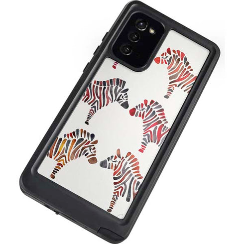 Cat Coq Rainbow Zebras Galaxy Note20 5G Waterproof Case