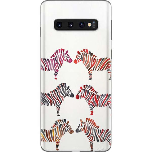 Cat Coq Rainbow Zebras Galaxy S10 Skin